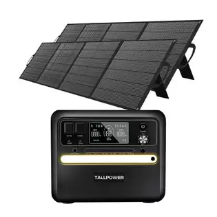 Pay Only $1,542.97 For Tallpower V2400 Portable Power Station + 2x Tp400 400w Portable Solar Panel, 2160wh Lifepo4 Solar Generator, 2400w Ac Output, Adjustable Input Power, Pd 100w Usb-c, Ups Function, Led Light, 13 Outputs - Black With This Coupon Code At Geekbuying