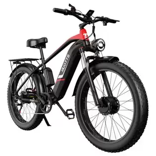 Order In Just €300.00-100.00 Duotts F26 Electric Mountain Bike 750w*2 Dual Motors Samsung 48v 20ah Battery 26*4.0 Inch Fat Tires 55km/h Max Speed 55 Degree Climbing Smart Color Display App Dual Disc Brakes 150kg Max Load 100km Range - Black With This Discount Coupon At Geekb