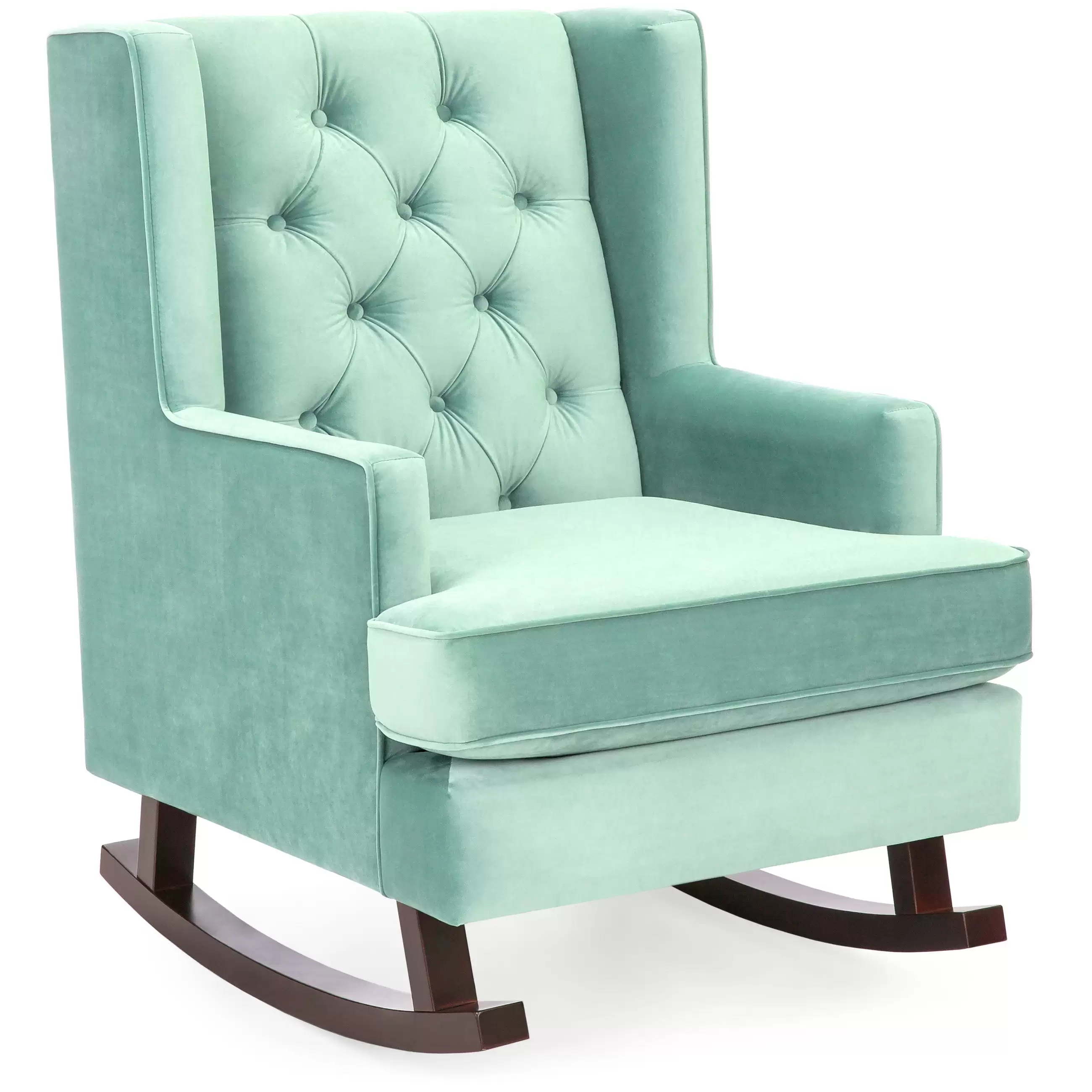 Pay $199.99 Tufted Upholstered Wingback Rocking Chair With This Bestchoiceproducts Discount Voucher