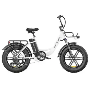 Order In Just $949 Engwe L20 Electric Bike 20*4.0 Inch Fat Tire 750w Motor 25mph Max Speed 48v 13ah Battery 90miles Range Max Load 120kg Shimano 7-speed Transmission - White With This Coupon At Geekbuying