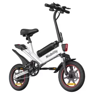 Pay Only €569.00 For Niubility B14s Electric Bike 14*2.125 Inch Tire 48v 400w Motor 32km/h Max Speed 8.7ah + 6.4ah Dual Battery Dual Disc Brake - White With This Coupon Code At Geekbuying