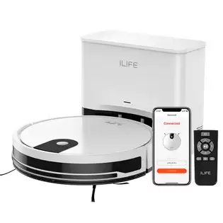 Pay Only €80 For Ilife G9 Pro Robot Vacuum Cleaner With Self-emptying Station (upgraded), 2-in-1 Vacuum And Mop, 3000pa Suction, With Remote Control, Support Alexa/google Home, Ideal For Pet Hair, Carpets And Hard Floors - White With This Coupon Code At Geekbuying