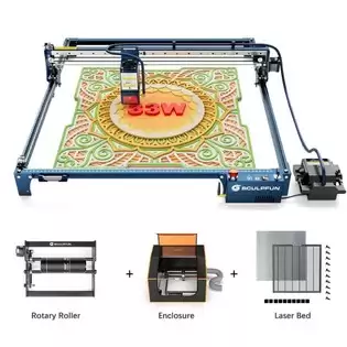 Order In Just $948.41 Sculpfun S30 Ultra 33w Laser Cutter + 660*660mm Laser Bed + Rotary Roller + Enclosure With This Discount Coupon At Geekbuying