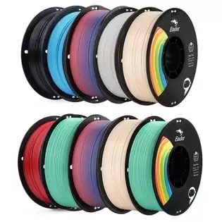 Order In Just $134.80 10kg Creality Ender-pla Pro (pla+) Filament - (1kg Black + 1kg White + 1kg Blue + 1kg Red+ 2kg Beige+ 2kg Rainbow + 2kg Green ) With This Discount Coupon At Geekbuying