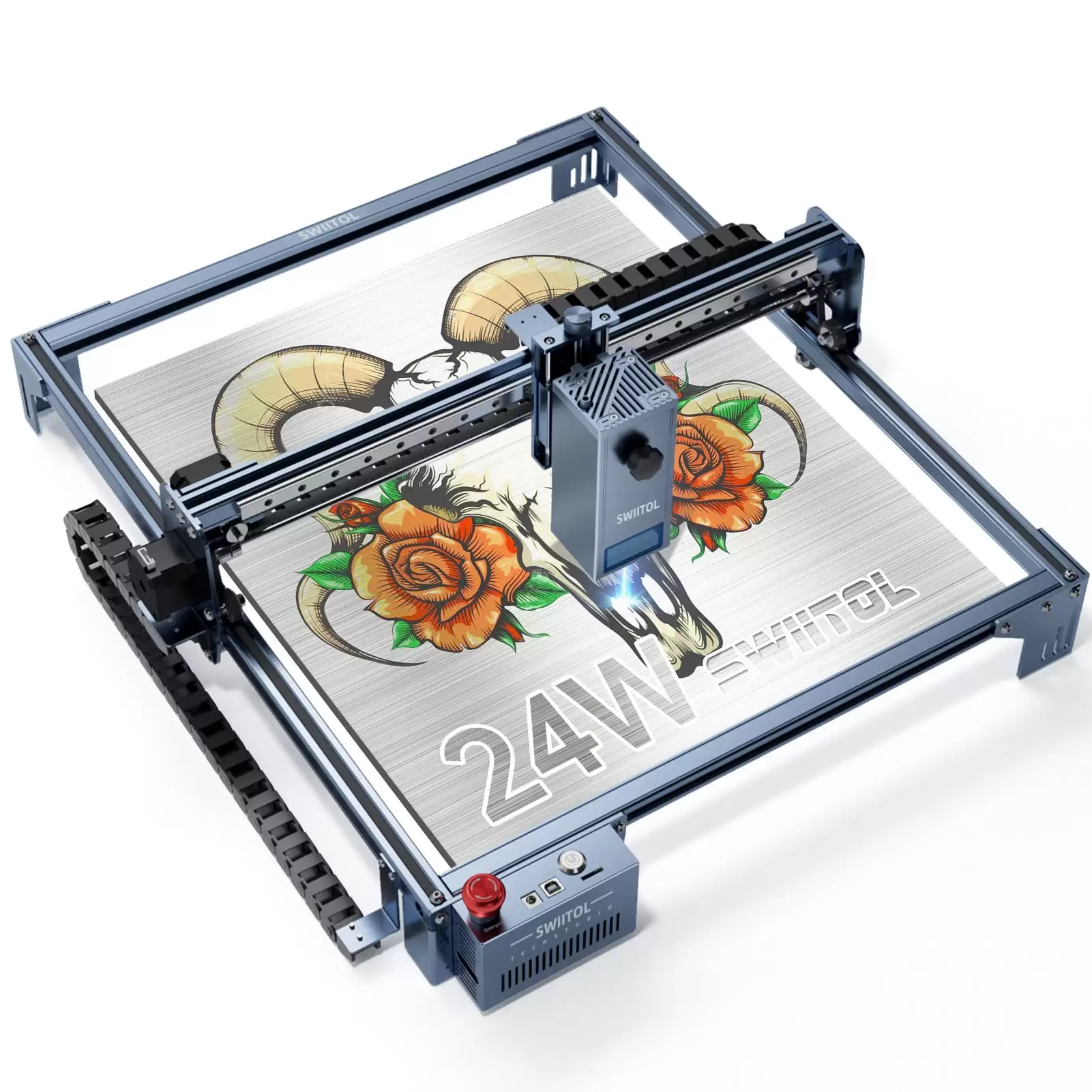 Order In Just $309 Coupon Swiitol C24 Pro 24w Laser Engraver 30000mm/Min High Speed 01mm High Precision At Tomtop