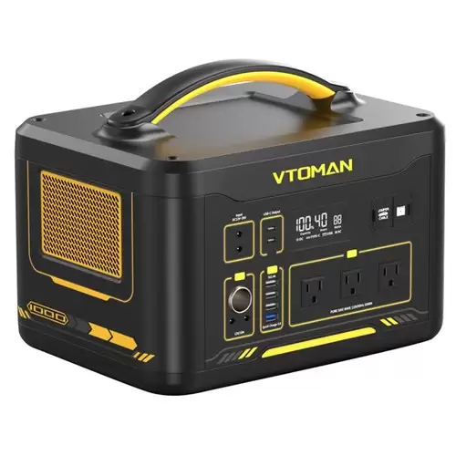 Pay Only $699 For Vtoman Jump 1000 Portable Power Station, 1408wh Lifepo4 Solar Generator, 1000w Ac Output, Expandable To 2956wh, 12v Jump Starter, Led Flashlight, 12 Ports With This Coupon At Geekbuying