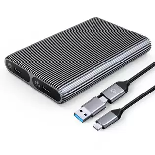 Pay Only $34.99 For Orico-am2c3-2sn-gy-bp Tool Free Aluminum Dual-bay M2 Nvme And Sata Ssd Enclosure 10gbps Solid State Drive Case With This Coupon Code At Geekbuying