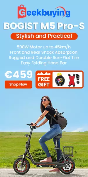 Pay Only € 449 For Bogist M5 Pro-S Commuting E-Scooter With This Discount Coupon At Geekbuying