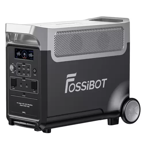 Order In Just $1999 Fossibot F3600 Portable Power Station, 3840wh Lifepo4 Solar Generator, 3300w Ac Output, 2000w Max Solar Charge, Fully Recharge In 1.8 Hours, 15 Output Ports, Lcd Screen, Removable Flashlight Torch, 3w Led Light, With Rolling Wheels With This Coupon At Gee