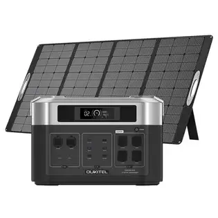 Pay Only €1479.00 For (free Gift Mc4 Cable For Micro-inverter) Oukitel Bp2000 Portable Power Station + Oukitel Pv400 Solar Panel, 2048wh/640000mah Lifepo4 Battery Solar Generator, 2200w Ac Output, 2000w Ups, 1800w Ac Charging, Expand Up To 7 Battery Packs, 15 Outputs With Th