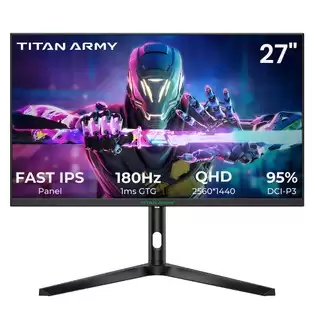 Order In Just $239.99 Titan Army P27a2r 27-inch Gaming Monitor, Fast Ips 180hz Adaptive Sync, 2560*1440 Qhd, 1ms Gtg, 95% Dci-p3, Support Fps/rts Gaming Mode, Low Blue, 2*hdmi 2.0 2*dp 1.4 1*audio, Adjustable Height Vesa Mount With This Discount Coupon At Geekbuying