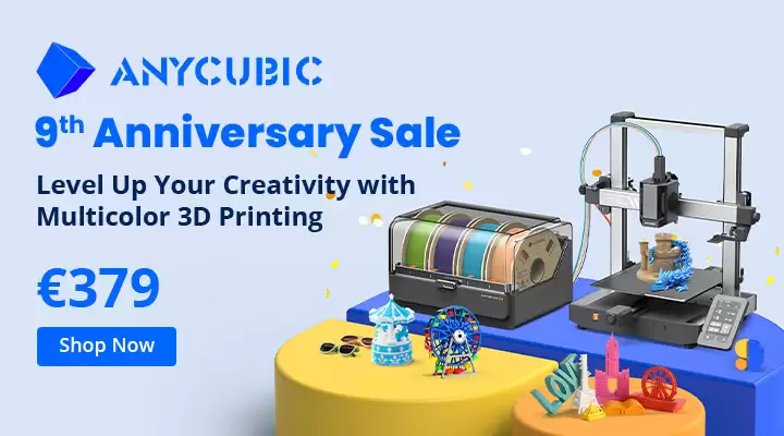 Anycubic 9th Anniversary Sale Geekbuying Deal Coupon Pay $354 Get Anycubic Kobra 3 3d Printer With Ace Pro Combo With This Discount Coupon At Geekbuying