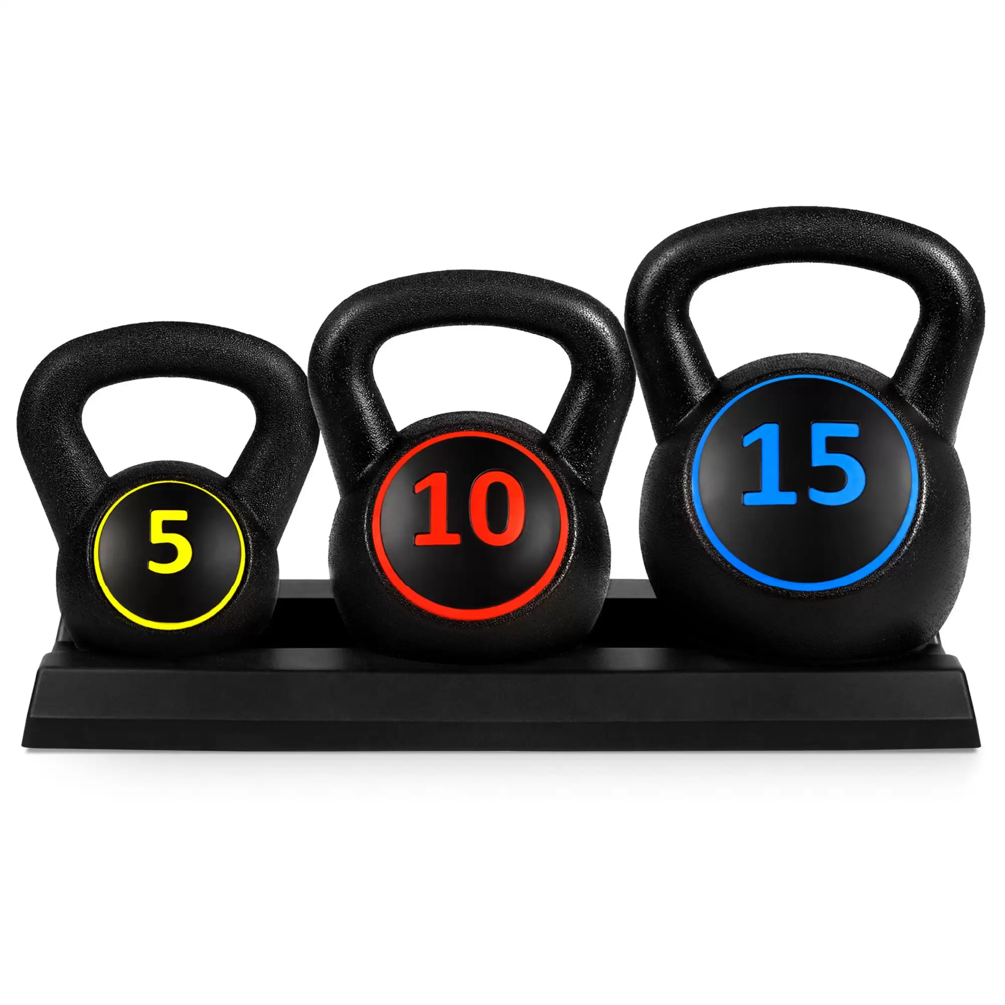 Pay $34.99 3-Piece Kettlebell Exercise Fitness Weight Set W/ Storage Rack With This Bestchoiceproducts Discount Voucher