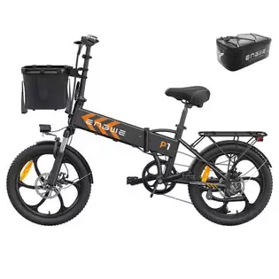 Pay Only €639.00 For Engwe P1 Folding Electric Bike 20*2.3 Inch Wide Tires 250w Motor 36v 13ah Battery 25km/h, Dual Disc Brake Aluminum Alloy Body Shimano 7 Gears Max 100km Range Ip54 Waterproof - Black With This Coupon Code At Geekbuying