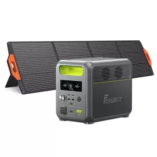 Pay Only €649.00 For Fossibot F1200 Portable Power Station + Fossibot Sp200 Foldable Solar Panel, 1024wh Capacity, 1200w Rated Power, 3 Led Light Modes, 7 Output Ports, Bms Protection, <10ms Switchover, 5 Gears Input Regulator, Ev-grade Lifepo4 Battery, 4000+ Cycle Times Wit