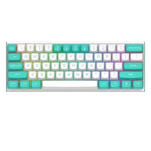 Pay Only $64.99 For Redragon K683wb-rgb Wired Mechanical Keyboard, 87-key Adjustable Magnetic Linear Switches Double-shot Pbt Keycaps 8000hz Polling Rate Rgb Backlight - White Green With This Coupon At Geekbuying