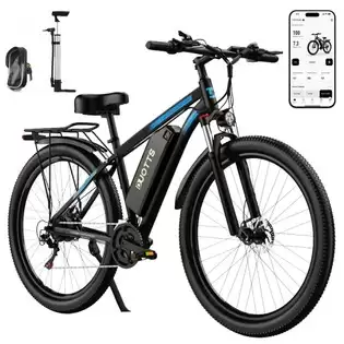 Order In Just €699.00 Duotts C29 Electric Bike 750w 29*2.1 Inch Wheel 48v 15ah Battery 50km Range 50km/h Max Speed Shimano 21 Speed Gear Electric Mountain Bike With Rear Rack Ip54 Waterproof Smart App - Black With This Discount Coupon At Geekbuying