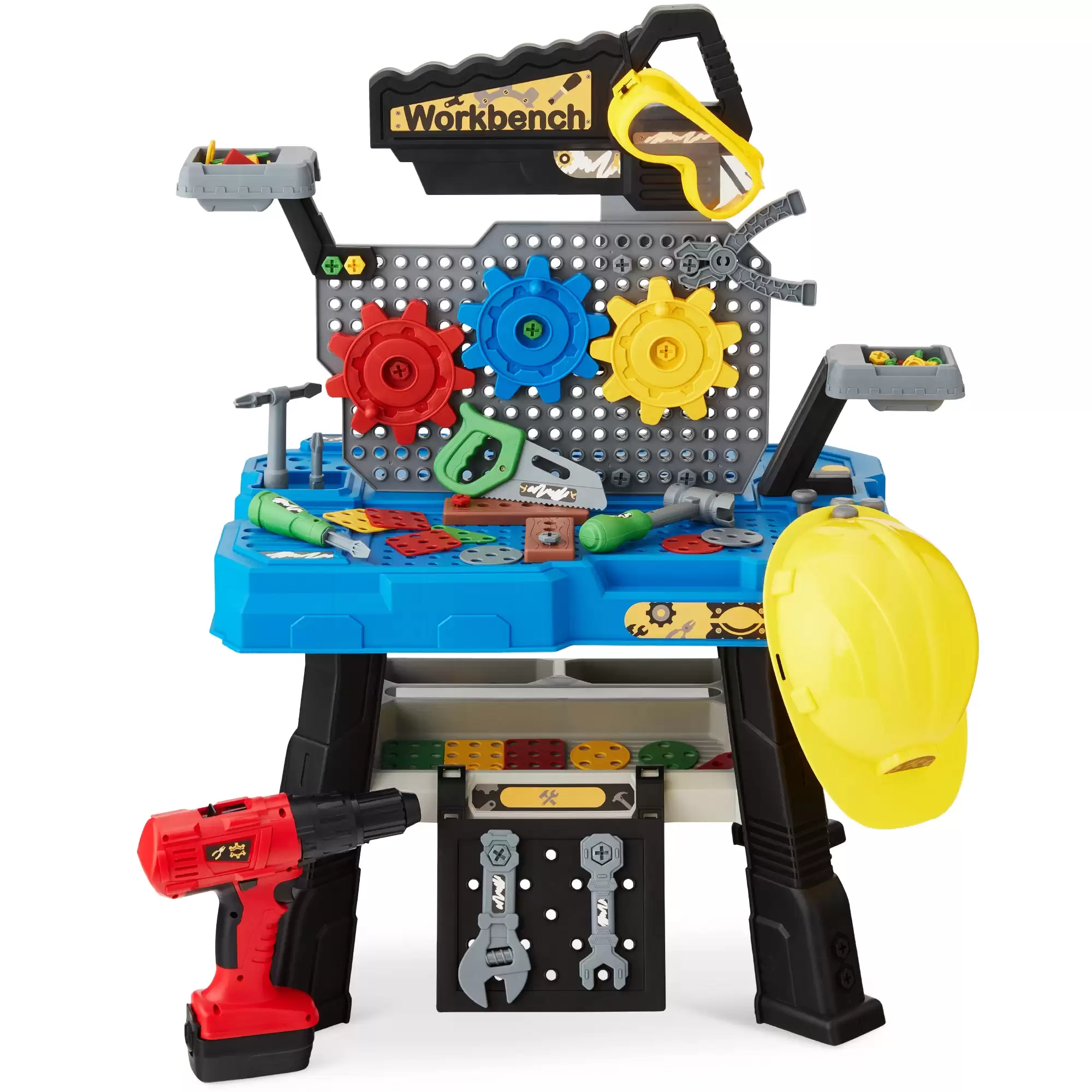 Pay $29.74 Pretend Play Workbench For Kids, Child's Toy Set W/ 150 Accessories At Bestchoiceproducts