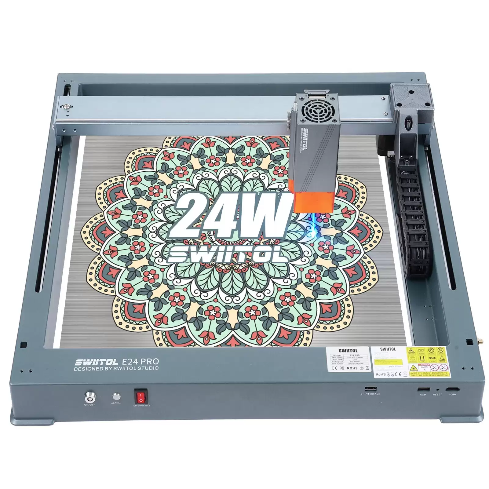 Pay Only $375.27 For Swiitol E24 Pro 24w Integrated Structure Laser Engraver 36000mm/min High Speed