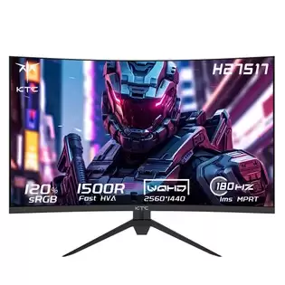 Pay Only €149.99 For Ktc H27s17 27-inch 1500r Curved Gaming Monitor Qhd 2560x1440 16:9 Eled 180hz 120% Srgb 4000:1 Contrast Ratio 1ms Mprt Response Time Low Motion Blur Compatible With Freesync G-sync Usb 2xhdmi2.0 2xdp1.4 Audio Out Vesa Mount With This Coupon Code At Geekbu