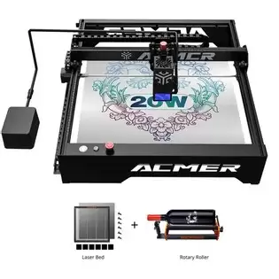 Pay Only $506.40 For Acmer P1 Pro 20w Laser Engraver + M2 Laser Rotary Roller + E10 Laser Bed With This Coupon Code At Geekbuying