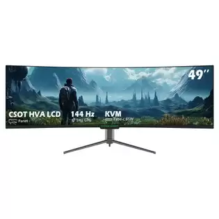 Order In Just $615.31 Titan Army C49shc 49-inch Gaming Monitor, 3840*1080 Csot Hva Panel, 32:9 Oversized Curved Screen, 144hz High Refresh Rate, Smart Pip/pbp Split Screen, Adaptive-sync, 1*hdmi 2.0 1*dp 1.4 1*full-feature Usb-c 1*usb-b 2*usb-a, 65w Reverse Charging With Th