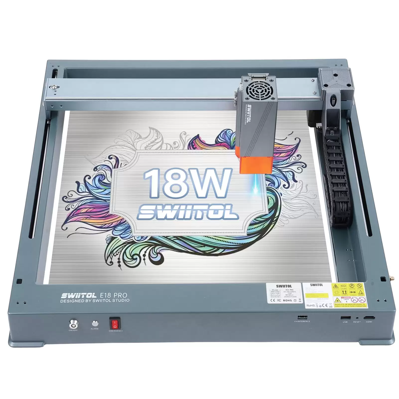 Order In Just $317.2 Coupon Swiitol E18 Pro 18w Integrated Structure Laser Engraver 36000mm/Min High Speed At Tomtop