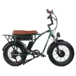 Order In Just €1299.00 Gogobest Gf750 Electric Bicycle 1000w*2 Dual Motors 50km/h Max Speed 48v 17.5ah Battery 20*4.0 Inch Fat Tire Shimano 7-speed Gear With Usb Phone Charging 200kg Max Load - Army Green With This Discount Coupon At Geekbuying