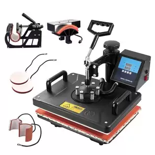 Order In Just €159.00 Shuohao 7 In 1 Heat Press Machine, 11.4*15in, For Cap/bag/mouse Pad/phone Case/tape/stickers/mug/plate/puzzle/t-shirts With This Discount Coupon At Geekbuying