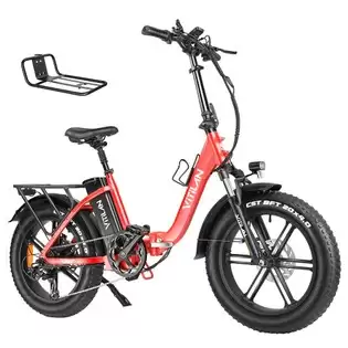 Pay Only €1249.00 For Vitilan U7 2.0 Foldable Electric Bike, 20*4.0-inch Fat Tire 750w Motor 48v 20ah Removable Lg Lithium Battery 28mph Max Speed 50-65miles Range Dual Suspension System Hydraulic Disc Brake - Red With This Coupon Code At Geekbuying