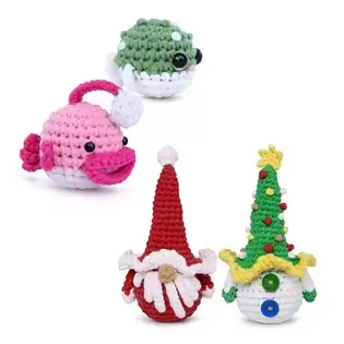 Order In Just $25.32 Nestledcrafts Christmas Crochet Kit For Beginners, Amigurumi Knitting Kit, With Step-by-step Video Tutorials With This Discount Coupon At Geekbuying