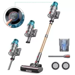 Pay Only $140.28 For Fieety V7 Cordless Vacuum Cleaner, 45kpa Strong Suction, 60min Runtime, 7-layer Filtration, Led Touch Screen, For Carpets & Hard Floors With This Coupon Code At Geekbuying