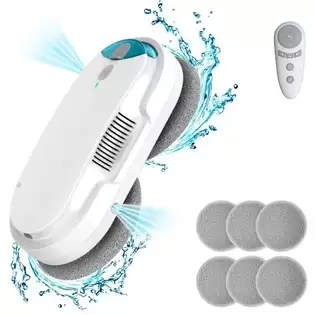Pay Only $109.67 For Inse W1 Window Cleaning Robot, 3,200pa Powerful Suction, Auto Water Spray, Remote Control, Intelligent Path Planning, Multi-surface Safe Cleaning For Glass/tiles/mirrors With This Coupon Code At Geekbuying