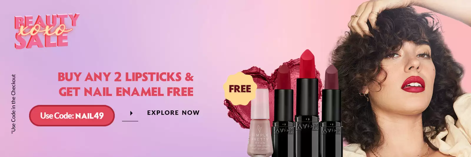 Buy 2 Lip Color Get Nail Enamel Free With This Discount Coupon At Avon.co.in