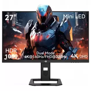 Order In Just $420.16 Titan Army P275mv Plus Gaming Monitor, 27 Inch Fast Ips Screen, 3840*2160@160hz & 1920*1080@320hz, Hdr1000, Dyds Mini Led, 1ms Gtg Response Time, Freesync, Fps/rts Gaming Mode, 2*usb-a, 1*usb-b, 1*type-c, 2*hdmi2.1, 1*dp1.4, 1*audio With This Discount C
