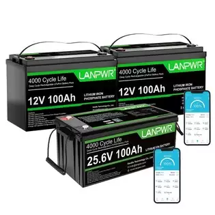 Order In Just $964.92 Lanpwr 24v 100ah Lifepo4 Battery 2560wh Bluetooth 5.0 + 12v 100ah Lifepo4 Battery 1280wh Bluetooth + 12v 100ah Lifepo4 Battery 1280wh Non-bluetooth With This Discount Coupon At Geekbuying