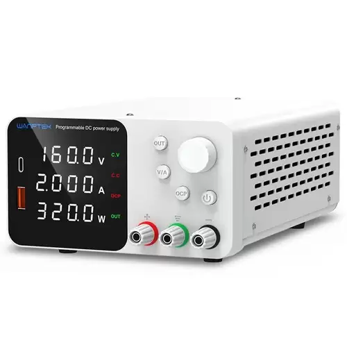 Pay Only $98.29 For Wanptek Tps1602 Adjustable Regulated Dc Power Supply, 160v 2a, Encoder Adjustment, Usb Type-c Fast Charging, 4-digit Display, Low Noise, A/v Switching, Cooling Fan White - Us Plug With This Coupon At Geekbuying