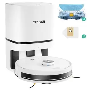 Order In Just €259.99 Tesvor S7 Pro Aes Robot Vacuum Cleaner With Automatic Empty Station, Mopping Function, 6000pa Suction, Laser Navigation, 600ml Dustbin, 2.8l Dust Bag, 180mins Runtime, App Control / Remote Control - White With This Discount Coupon At Geekbuying