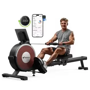 Pay Only $242.58 For Merach Q1s Magnetic Rowing Machine, 16-level Resistance, 350lb Capacity, Dual Rail, Lcd Monitor, App Compatible, Black With This Coupon Code At Geekbuying