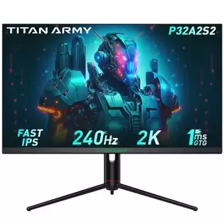 Order In Just $329.99 Titan Army P32a2s2 Gaming Monitor, 32-inch 2560*1440 16:9 Fast Ips Screen, 240hz Refresh Rate, 1ms Gtg, Hdr400, Gameplus Mode, Adaptive Sync, Pip & Pbp Split Screen, E-sport Backlight, Vesa Mount & Adjustment Stand, 2*hdmi 2.1 2*dp 1.4 1* Audio With Thi
