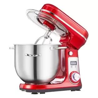 Pay Only €114.99 For Biolomix Bm601 1200w Kitchen Food Stand Mixer, Cream Egg Whisk, Cake Dough Kneader, 6l Capacity, Stainless Steel Bowl, 6-speed, Led Display - Red With This Coupon Code At Geekbuying