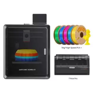 Pay Only €615.00 For Anycubic Kobra S1 Combo + 5kg Eryone High Speed Pla+ Filament - 1kg Azure + 1kg Magenta + 1kg Yellow + 1kg Green + 1kg Blue With This Coupon Code At Geekbuying