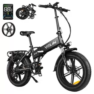 Order In Just $813.47 Vitilan V3 2.0 Electric Bike, 750w Motor, 48v 13ah Battery, 26*4.0-inch Cst Fat Tires, 45km/h Max Speed, 73km Range, Hydraulic Disc Brake, Suspension Front Fork, Shimano 7-speed, Color Display - Black With This Discount Coupon At Geekbuying