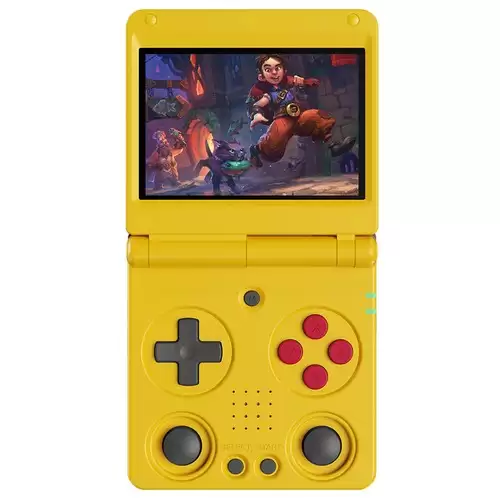 Order In Just $86.98 Anbernic Rg34xxsp Flip Game Console, 64gb + 128gb Tf Card With 11000+ Games, 3.4 Inch 720*480 Ips Screen, 30+ Emulators, 6 Hours Playtime, 5g Wifi, Multimedia Apps - Yellow With This Coupon At Geekbuying