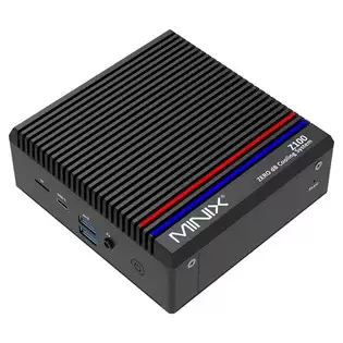 Order In Just $249.62 Minix Z100-0db Mini Pc, Intel N100 Quad-core 3.4ghz, 8gb Ddr4 Ram 256gb Ssd, Dual Band Wifi 6 Bluetooth 5.2, 2*hdmi 4k@60hz Dual Display, 1*rj45 1*usb3.2 Type-c, 2*usb3.2 Type-a, 2*usb2.0, 1*tf Card Slot, 2*external Wifi Antennas, Fanless Design With Th