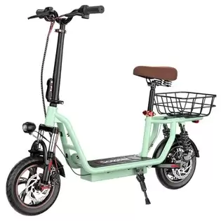 Order In Just $379.92 Iscooter I12 Electric Scooter With Seat & Rear Basket, 500w Motor, 36v 7.5ah Battery, 12-inch Pneumatic Tire, 25km/h Max Speed, 35km Max Range, Dual Disc Brakes, Dual Shock Absorption - Green With This Discount Coupon At Geekbuying