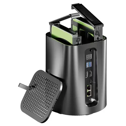 Order In Just $368.64 Aoostar R7 Nas Mini Pc, Amd Ryzen 7 5825u 8 Cores Max 4.5ghz, 16gb Ddr4 Ram 512gb Ssd, Hdmi+dp+type-c Triple 4k Display, Wifi 6 Bluetooth 5.2, 2*usb3.0, 2*usb2.0, 2*2.5g Rj45, 1*tf Card Slot, 1*3.5mm Audio, Dual-fan Cooling - Eu Plug With This Coupon At