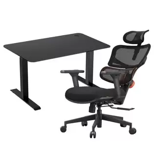 Pay Only €519.00 For Acgam Jsz-3 Black Desk Frame + Black Desktop + Ergonomic Chair Without Footrest Black With This Coupon Code At Geekbuying