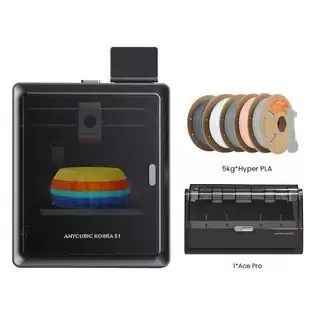 Pay Only €559.00 For Anycubic Kobra S1 Combo + 5kg High Speed Standard Pla Filament - 1kg Signal Gray + 1kg Agate Gray + 1kg White + 1kg Gray + 1kg Skin Color With This Coupon Code At Geekbuying
