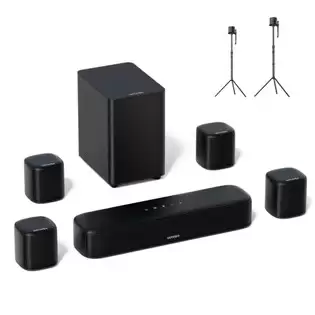 Pay Only €169.00 For Ultimea Aura A40 7.1 Soundbar + 1 * Pair Steady 310 Speaker Stands, App Control, 10 Bands Equalizer Settings, 121 Preset Eq Matrices, Bluetooth 5.3, 330w Peak Power With This Coupon Code At Geekbuying